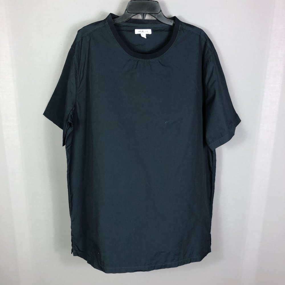 The Rail Navy Blue 100% Cotton Lightweight Short Sleeve Shirt Sz L/XL
